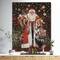 Designart Happy Santa Claus Christmas Print on Natural Pine Wood
